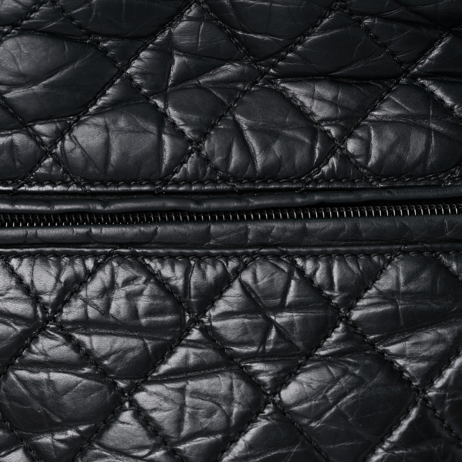 Chanel Distressed Lambskin Vintage Ligne Lady Braid Tote Black 16 of 16