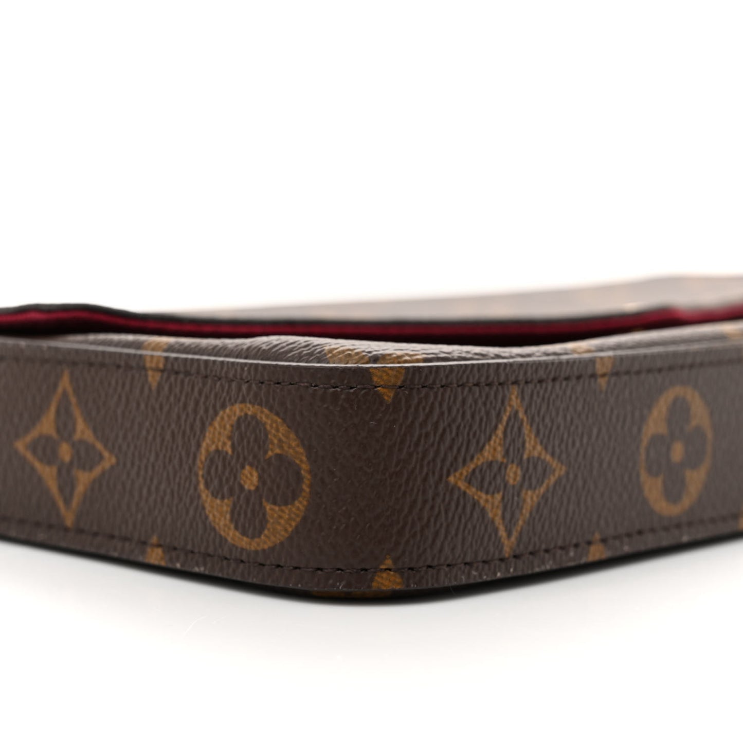 Monogram Pochette Felicie Chain Wallet Fuchsia