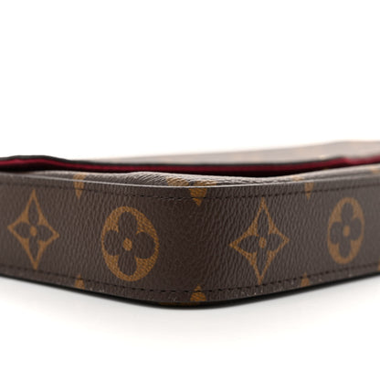 Louis Vuitton Monogram Pochette Felicie Chain Wallet Fuchsia 9 of 11