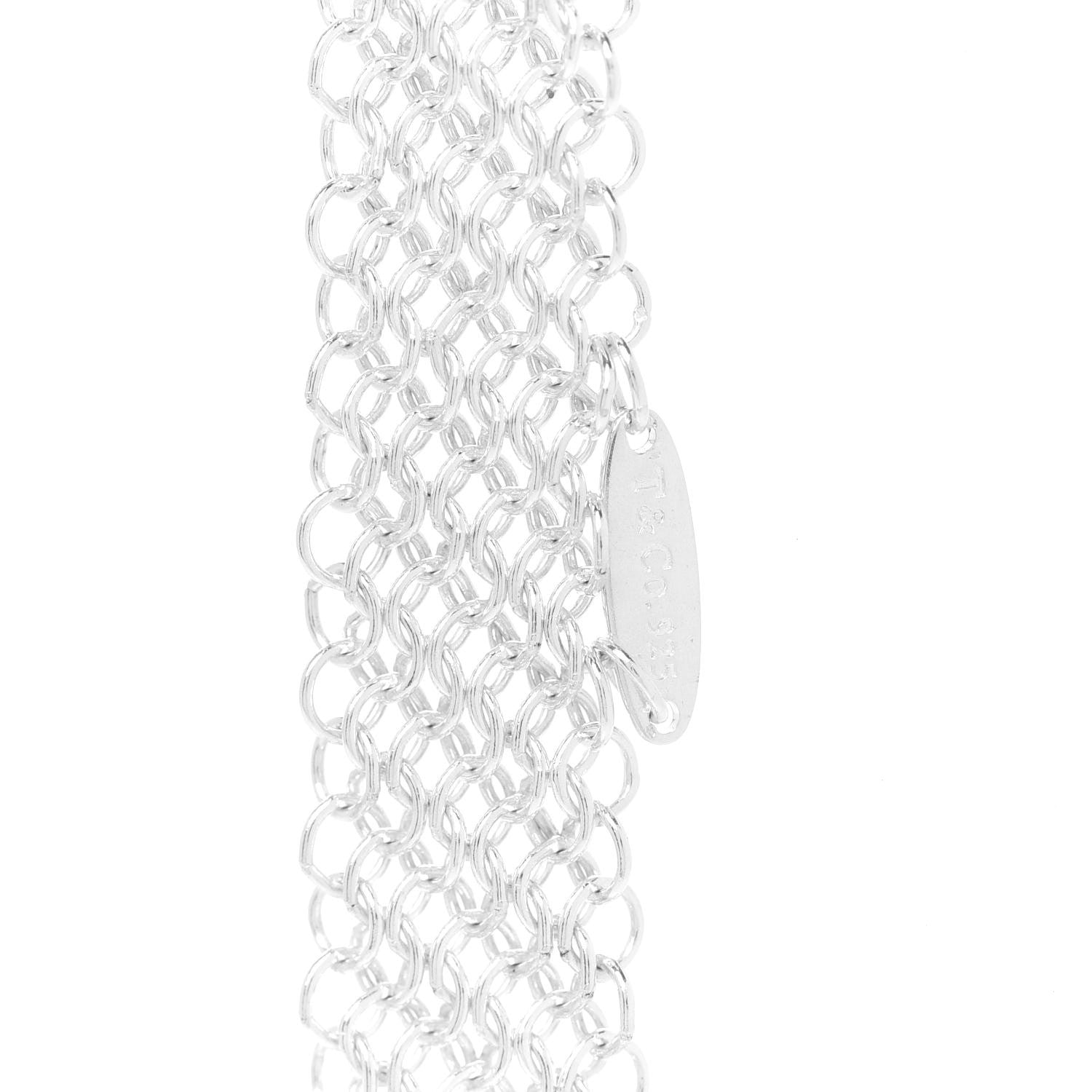 Tiffany Sterling Silver Elsa Peretti Mesh Bib Necklace 5 of 5