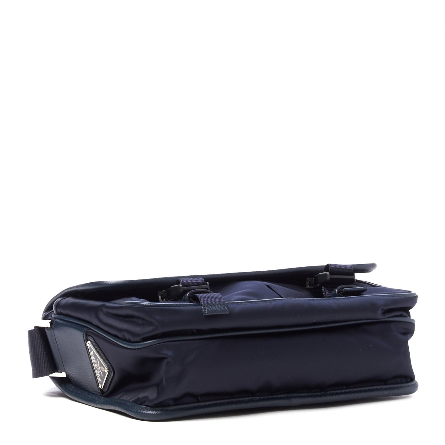 Tessuto Nylon Saffiano Logo Messenger Bag Baltico