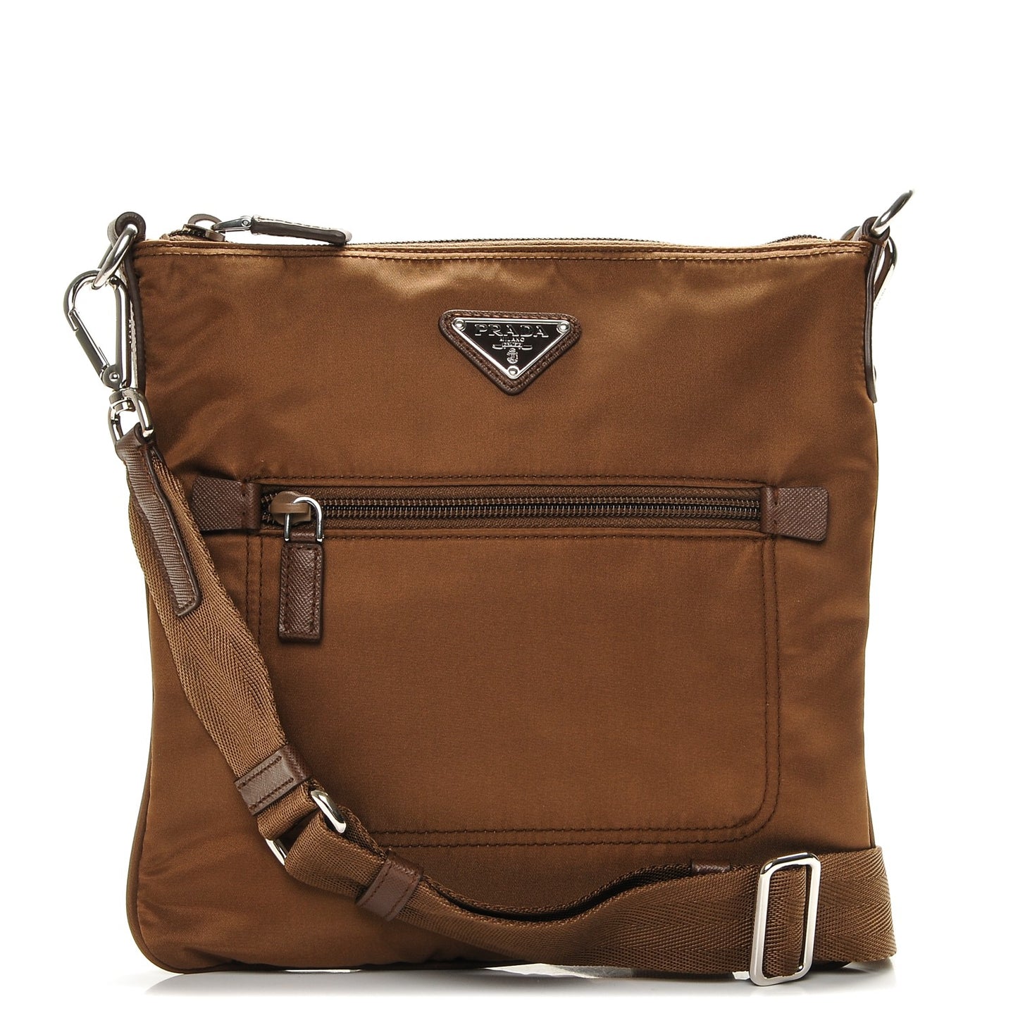 Tessuto Nylon Small Flat Messenger Bag Corinto