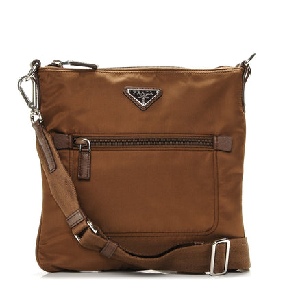 Prada Tessuto Nylon Small Flat Messenger Bag Corinto 1 of 6