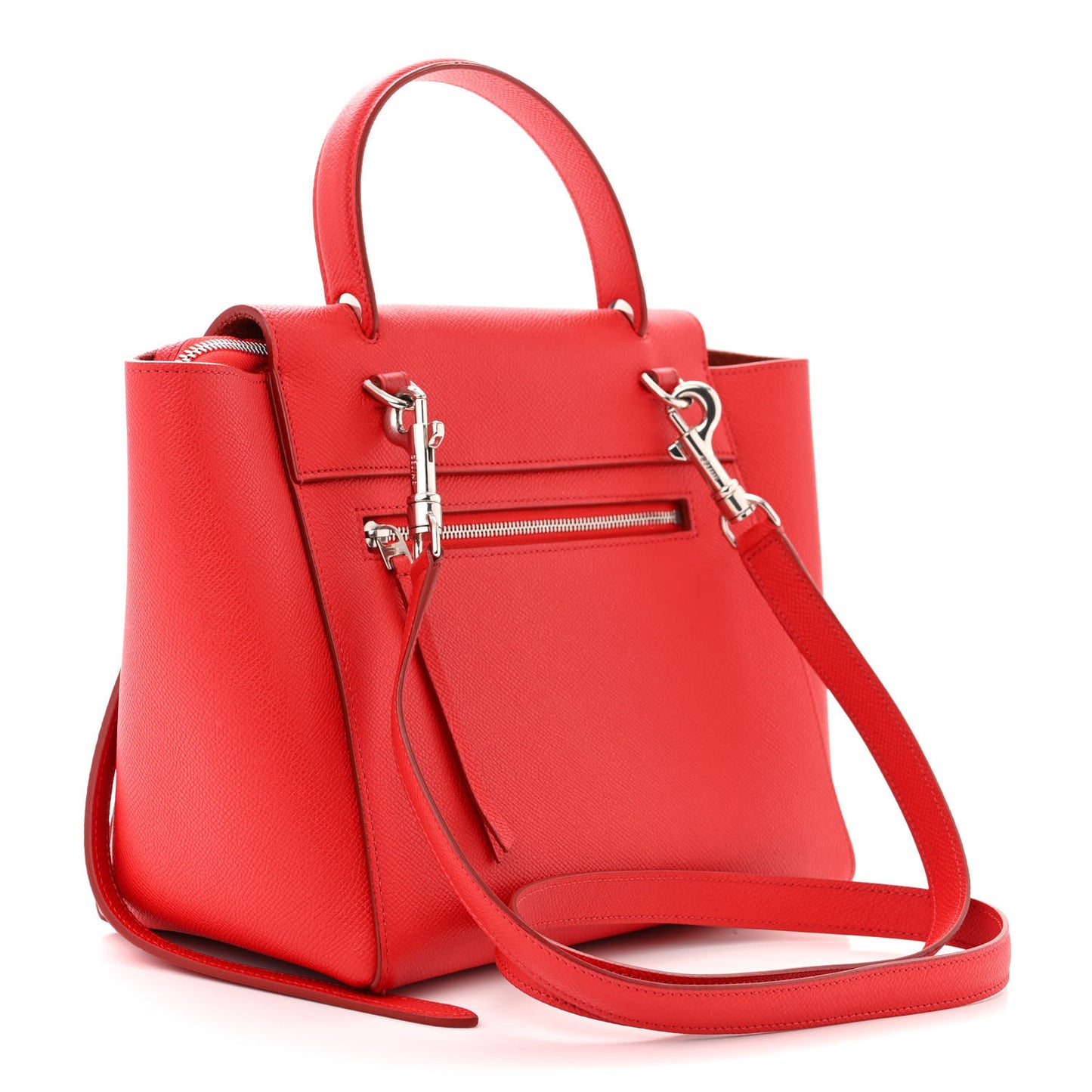 Baby Grained Calfskin Micro Belt Bag Poppy