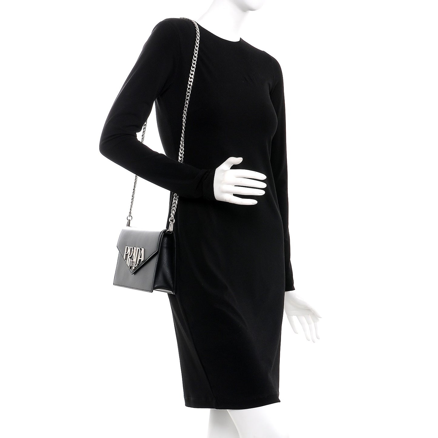 Soft Calf Logo Crossbody Nero Black