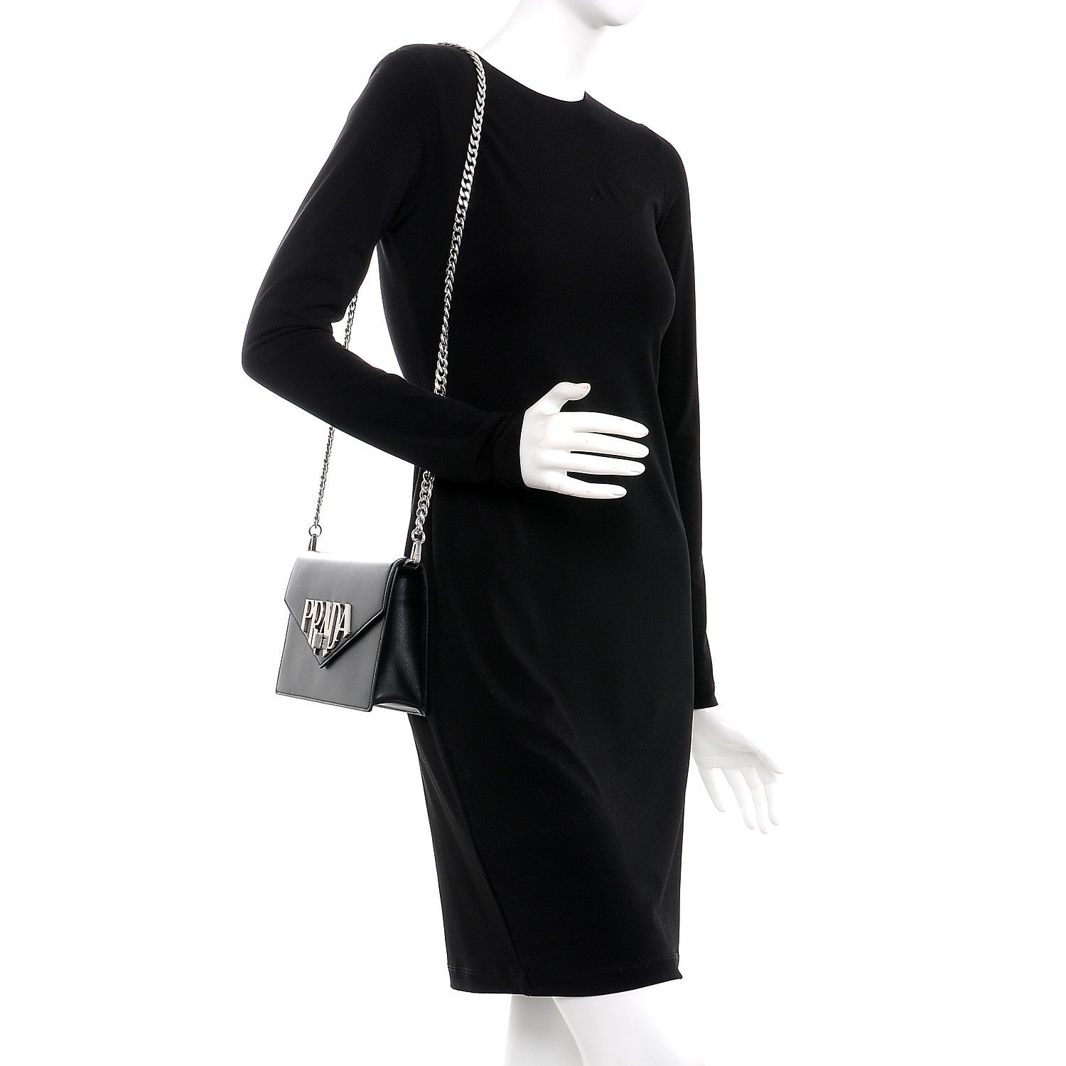 Prada Soft Calf Logo Crossbody Nero Black 2 of 7