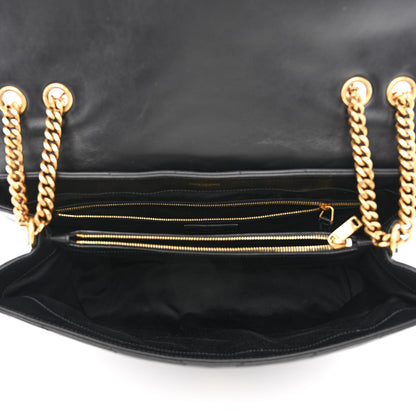 Saint Laurent Calfskin Y Quilted Monogram Large Loulou Chain Satchel Black 5 of 11