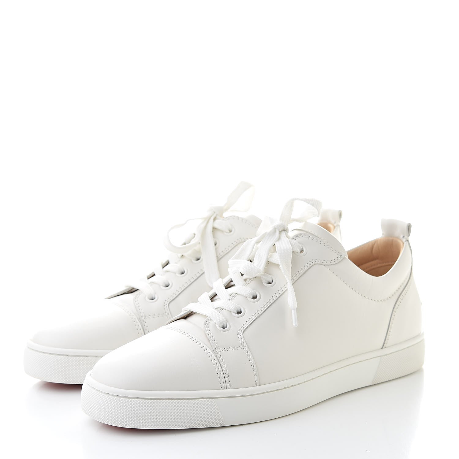 Christian Louboutin Calfskin Mens Louis Junior Flat Sneakers 41.5 White 3 of 11