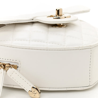 Chanel Lambskin Quilted CC In Love Heart Bag White 9 of 10