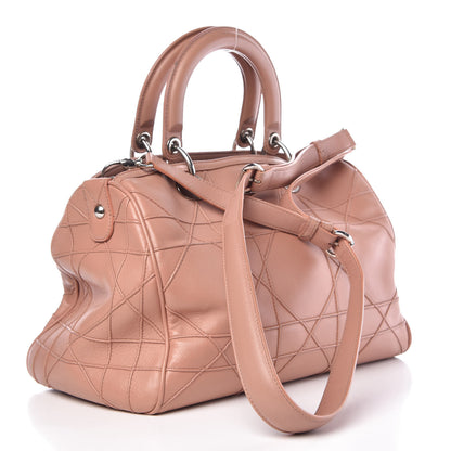 Christian Dior Lambskin Cannage Granville Polochon Bois de Rose 4 of 17
