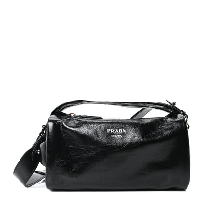 Prada Soft Lux Calfskin Shoulder Bag Black 1 of 10
