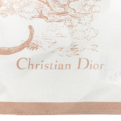 Christian Dior Silk Toile De Jouy Sauvage Visor Rose 5 of 6