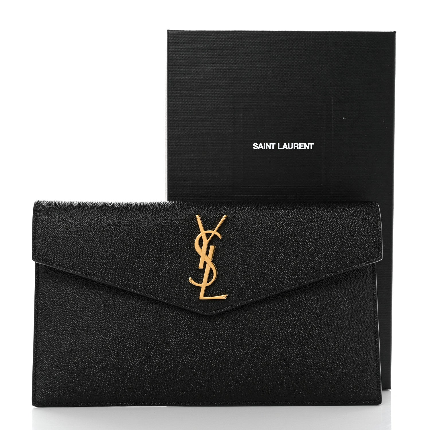 Saint Laurent Grain De Poudre Uptown Pouch Black 10 of 10