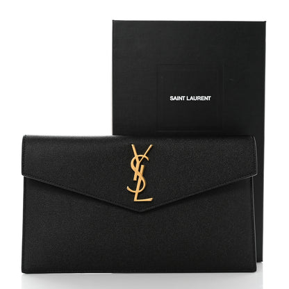 Saint Laurent Grain De Poudre Uptown Pouch Black 10 of 10