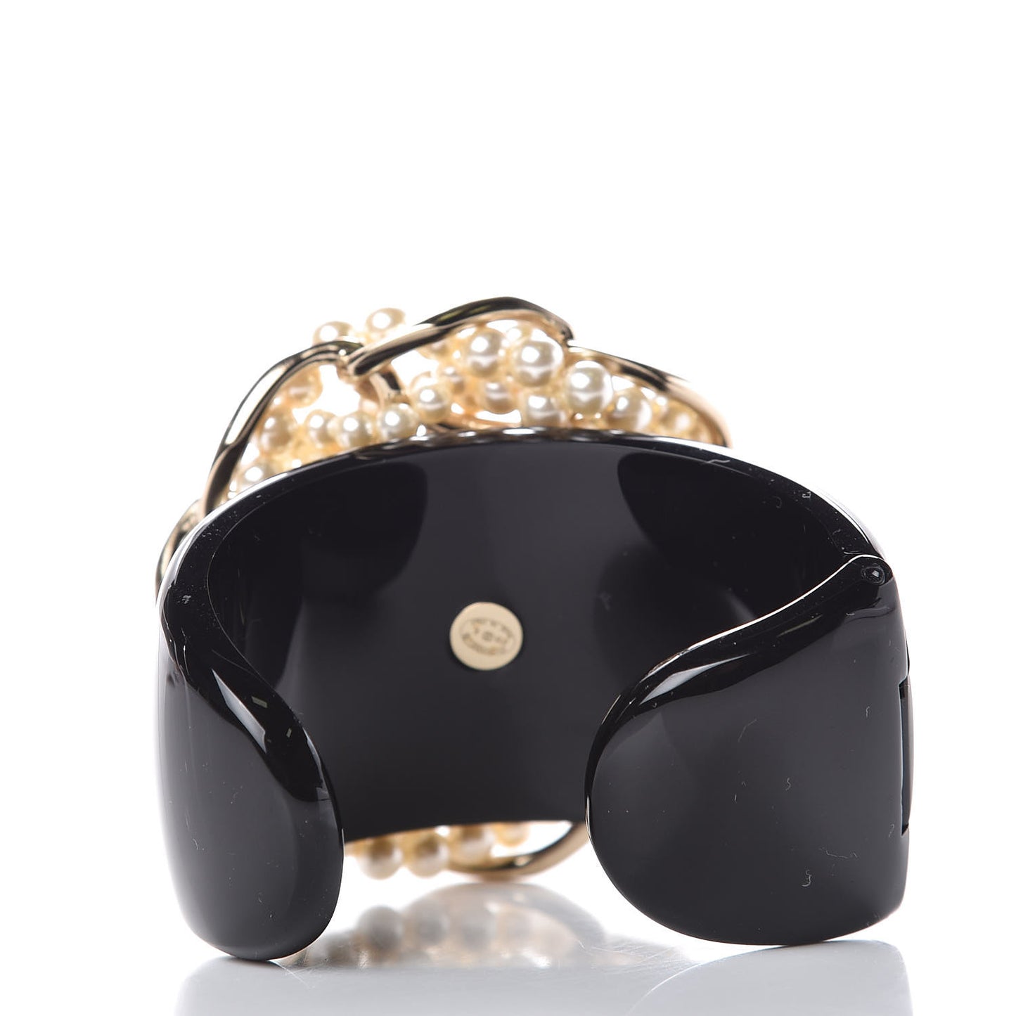 Pearl Lambskin Resin CC Cuff Black