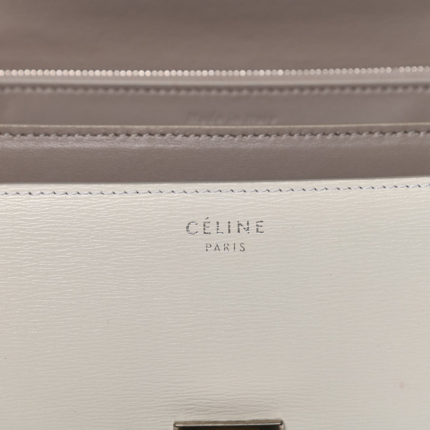 Liege Calfskin Medium Classic Box Flap Bag White