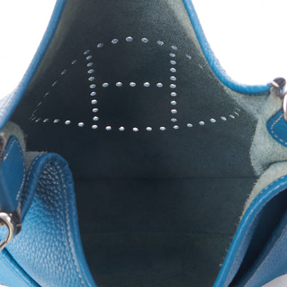Hermes Taurillon Clemence Evelyne III PM Blue Jean 7 of 10