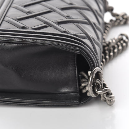 Chanel Lambskin Stitched Medium Boy Flap Black 16 of 24