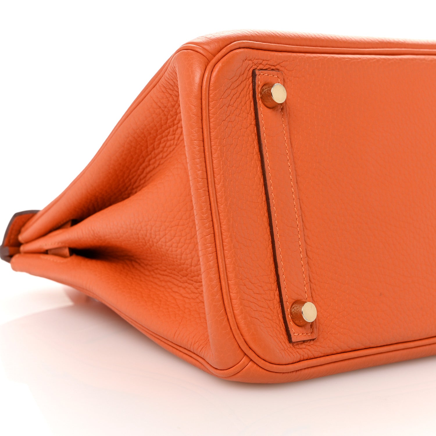 Hermes Taurillon Clemence Birkin 30 Orange 9 of 10