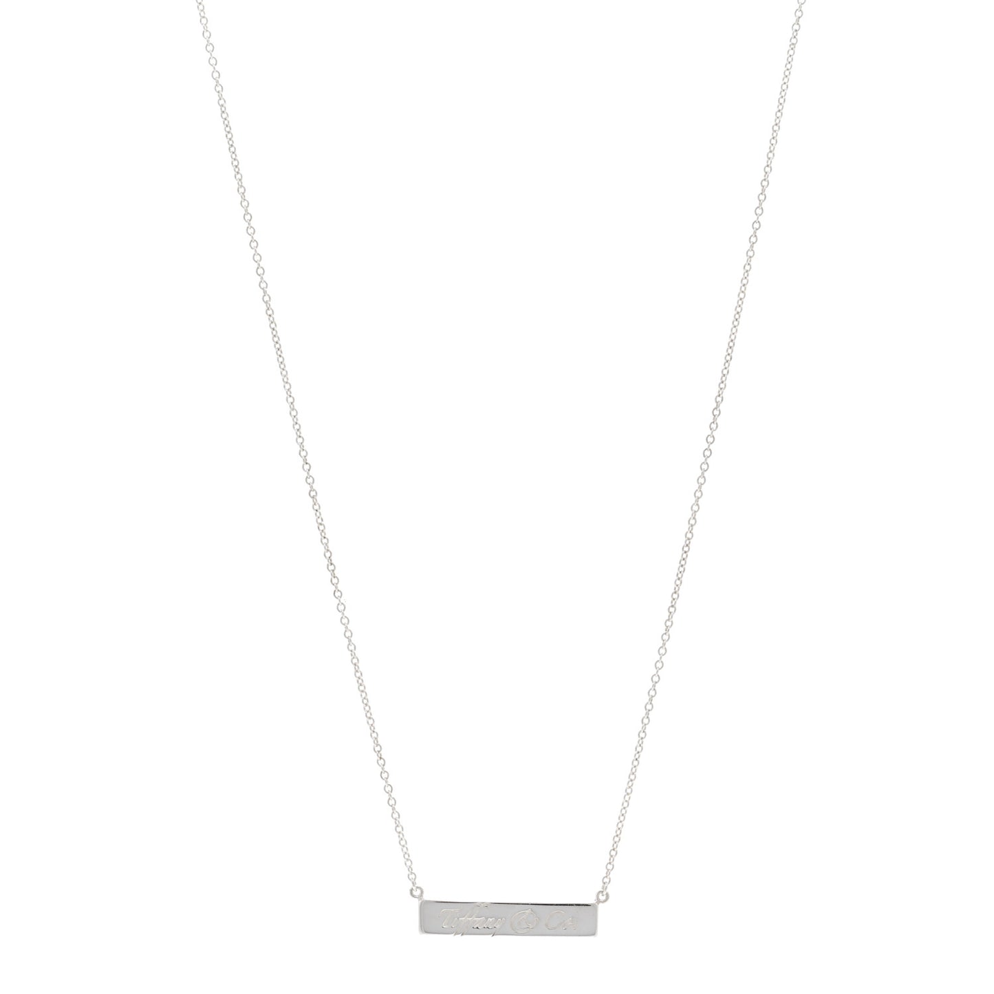 Sterling Silver Notes Bar Pendant Necklace