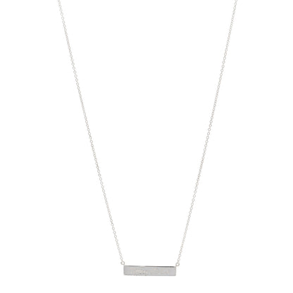 Tiffany Sterling Silver Notes Bar Pendant Necklace 1 of 5