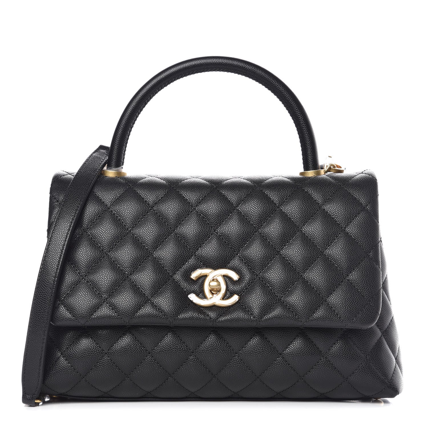Chanel Caviar Quilted Small Coco Handle Flap Black 1 of 10