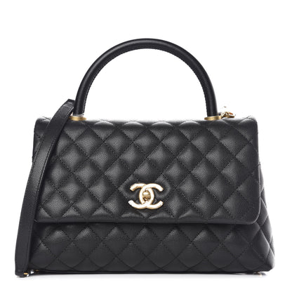 Chanel Caviar Quilted Small Coco Handle Flap Black 1 of 10