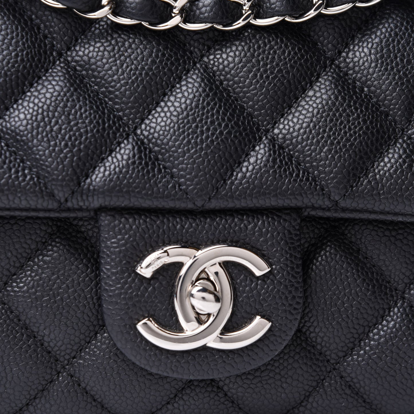 Caviar Quilted Jumbo Easy Flap Black