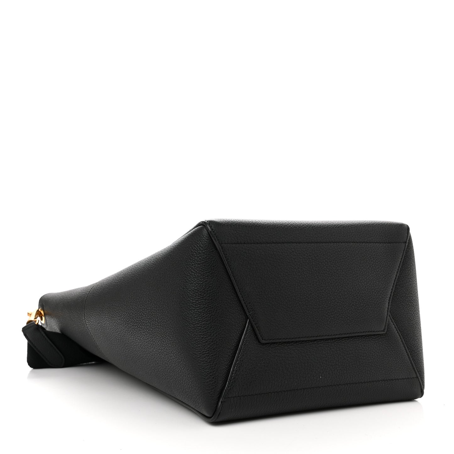 Soft Grained Calfskin Sangle Bucket Bag Black