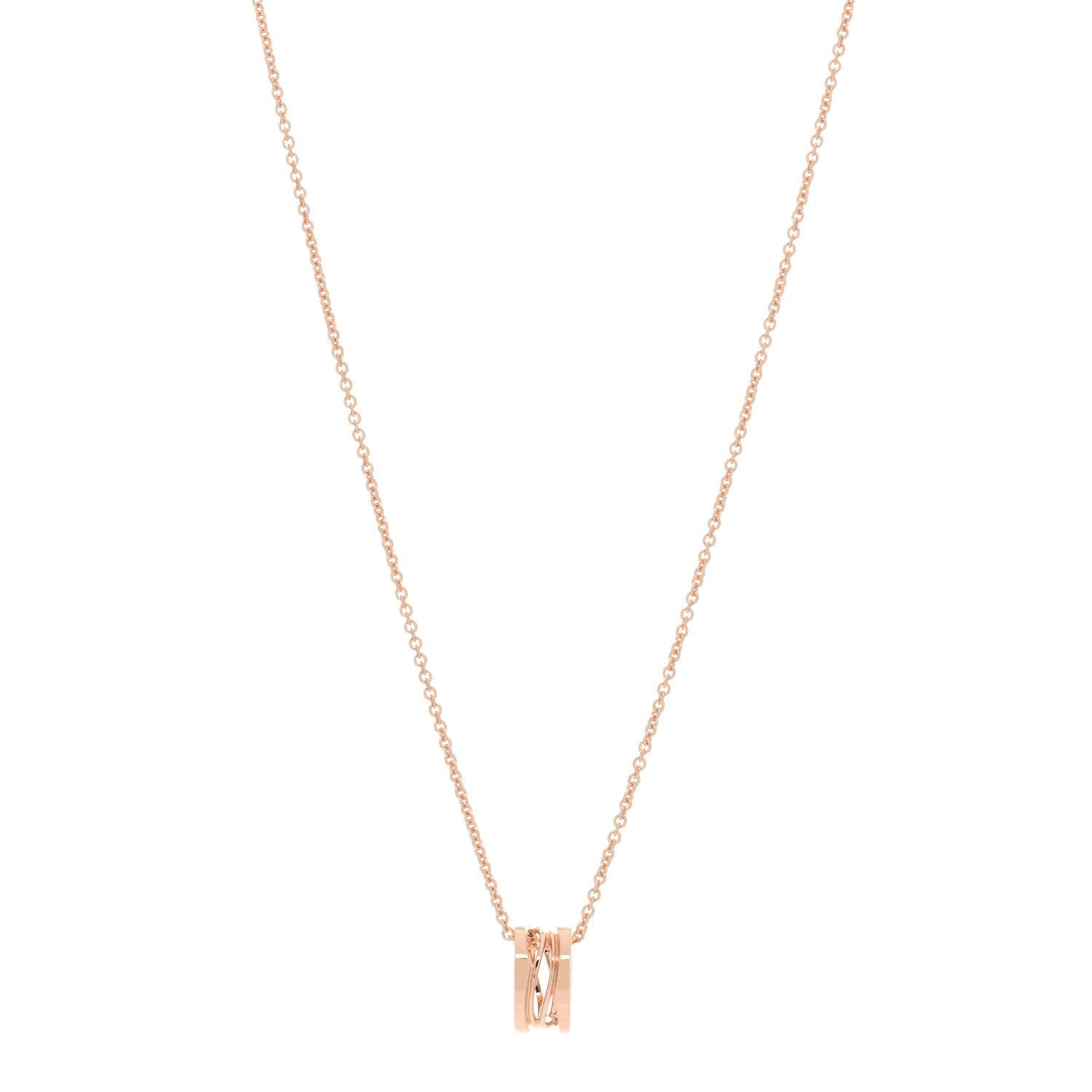 Bulgari 18K Rose Gold B.Zero1 Open Legends Pendant Necklace 1 of 4
