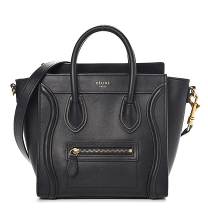 Celine Smooth Calfskin Nano Luggage Black 1 of 10