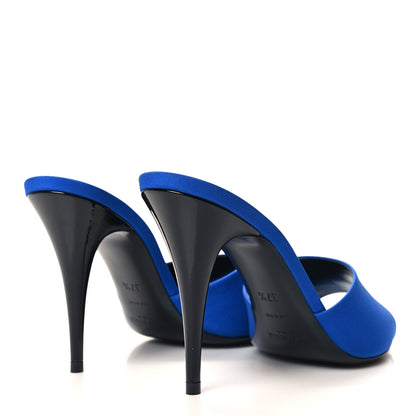 Saint Laurent Crepe De Chine Sandals 37.5 Picasso Blue 4 of 9