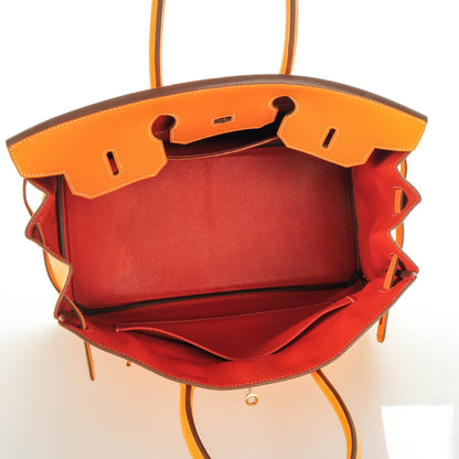 Hermes Epsom Candy Birkin 35 Jaune D'Or Feu 4 of 26