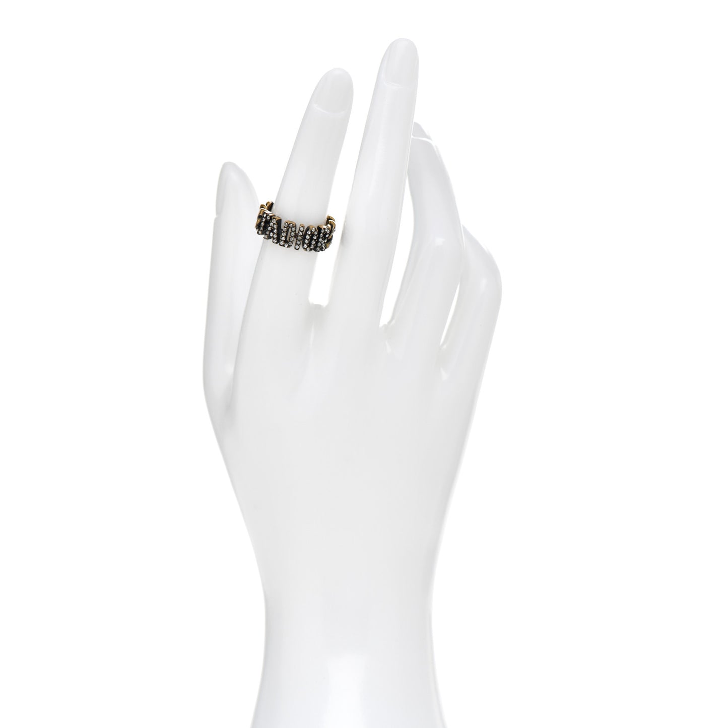 Metal Crystal J'Adior Ring M Gold