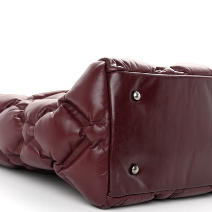 Chanel Calfskin Quilted Large Chesterfield Tote Burgundy 8 of 9