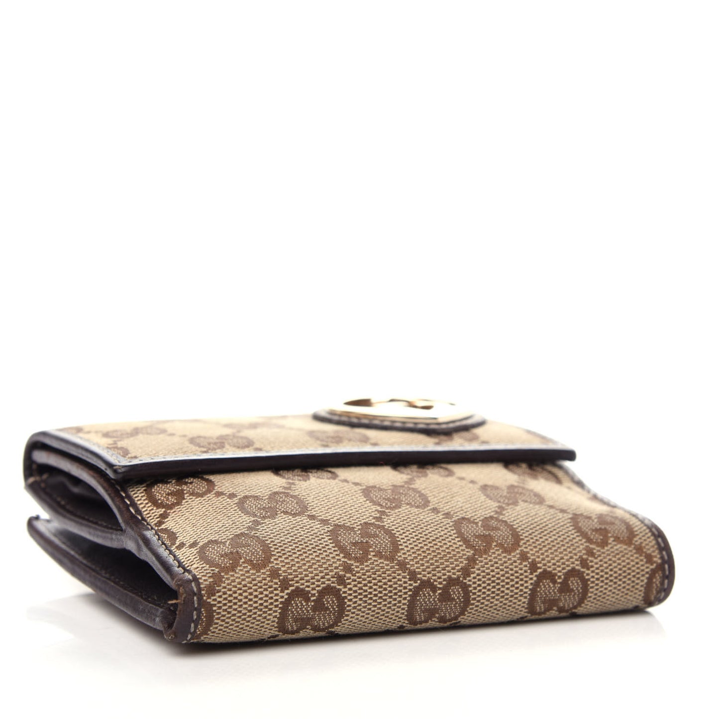 Monogram Lovely Heart French Flap Wallet Dark Brown