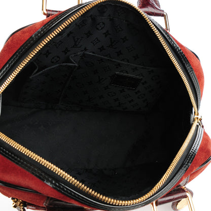 Louis Vuitton Suede Stamped Havane Bowler PM Brun 5 of 7