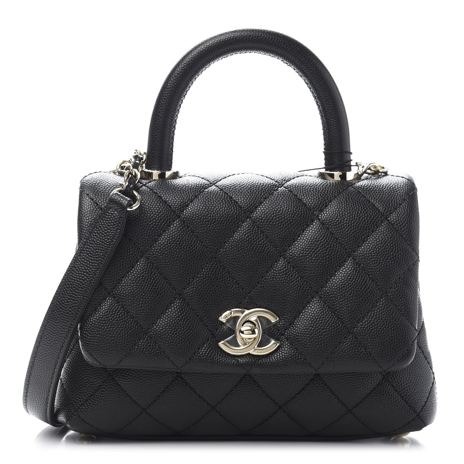 Chanel Caviar Quilted Extra Mini Coco Handle Flap Black 1 of 10