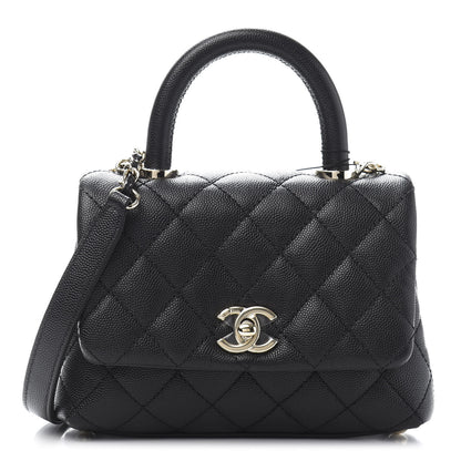 Chanel Caviar Quilted Extra Mini Coco Handle Flap Black 1 of 10