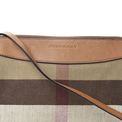 Burberry Mega Check Peyton Crossbody Clutch Bag Saddle Brown 11 of 11