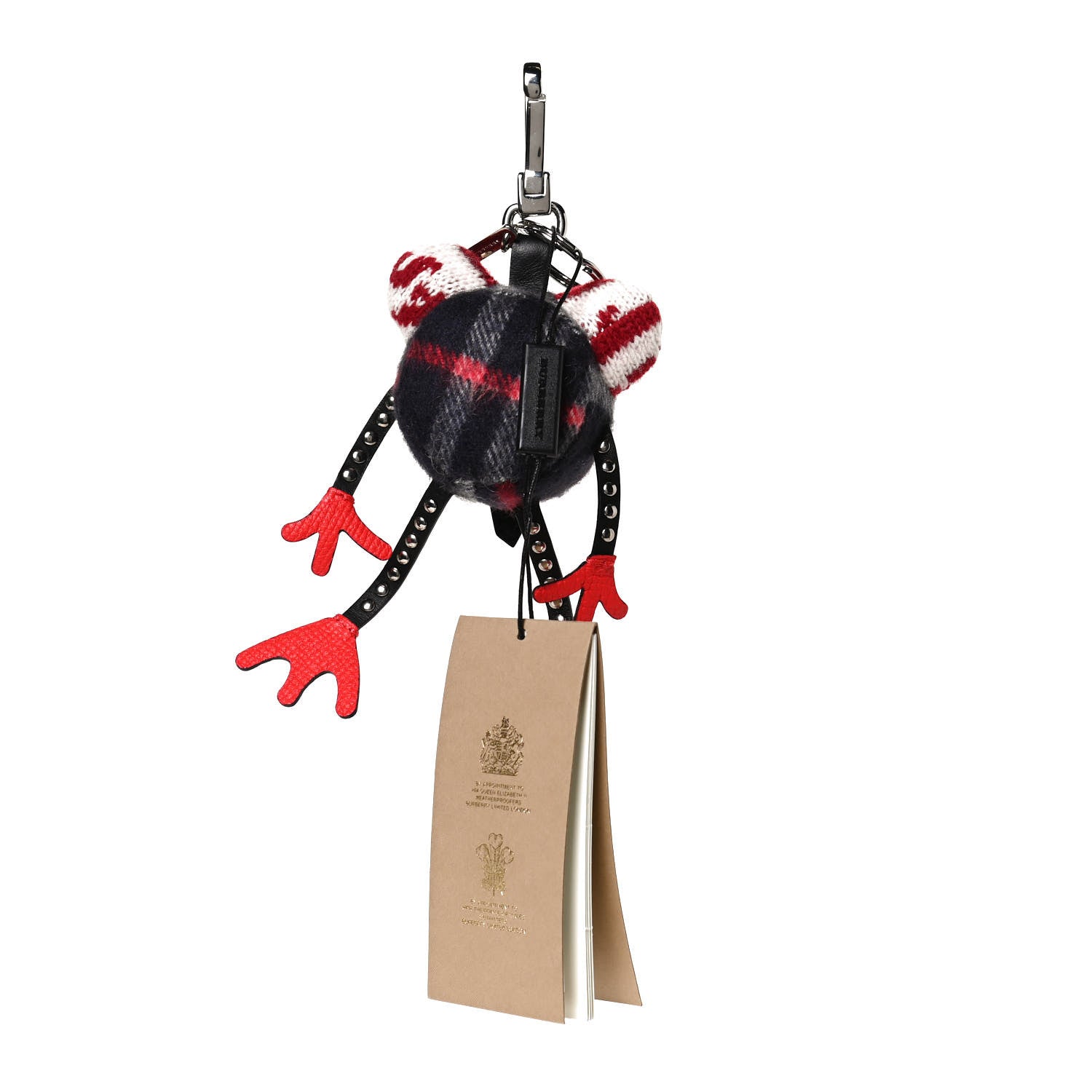Burberry Calfskin Studded Doris The Frog Bag Charm Black Multi 2 of 6
