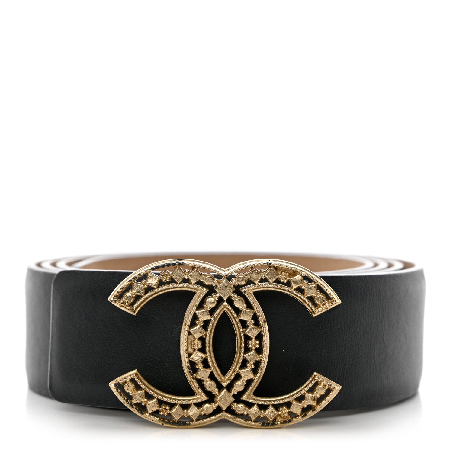 Chanel Calfskin CC Belt 90 36 Black 1 of 8