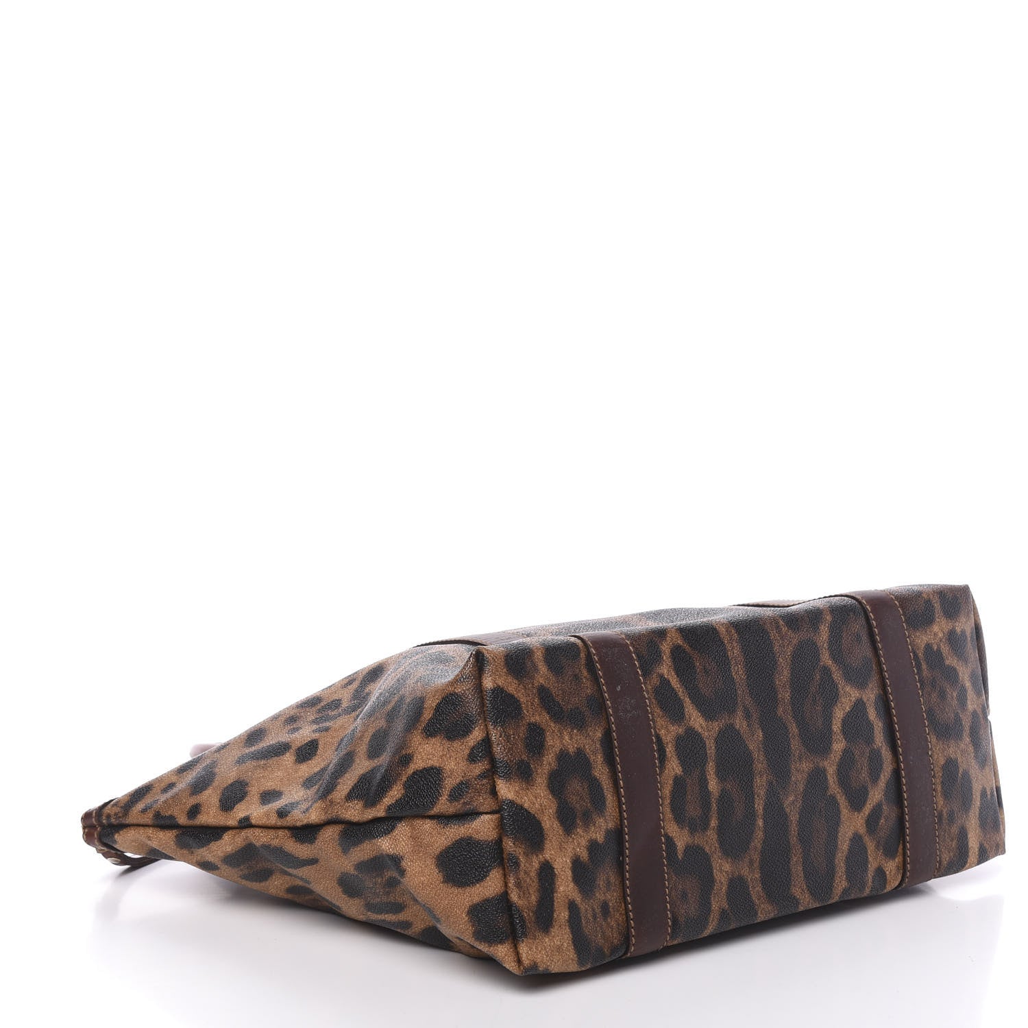Dolce & Gabbana Coated Canvas Leopard Print Tote 4 of 12