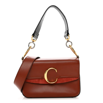 Chloe Calfskin Small C Double Carry Sepia Brown 1 of 9