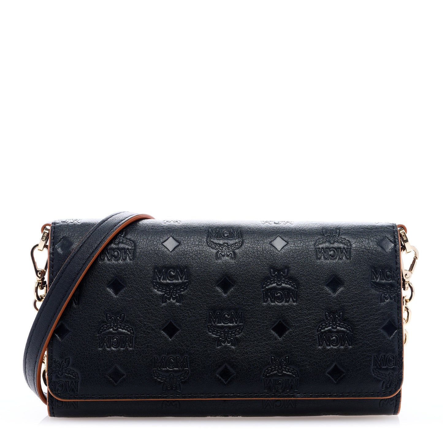 Calfskin Ottomar Aren Crossbody Wallet Black