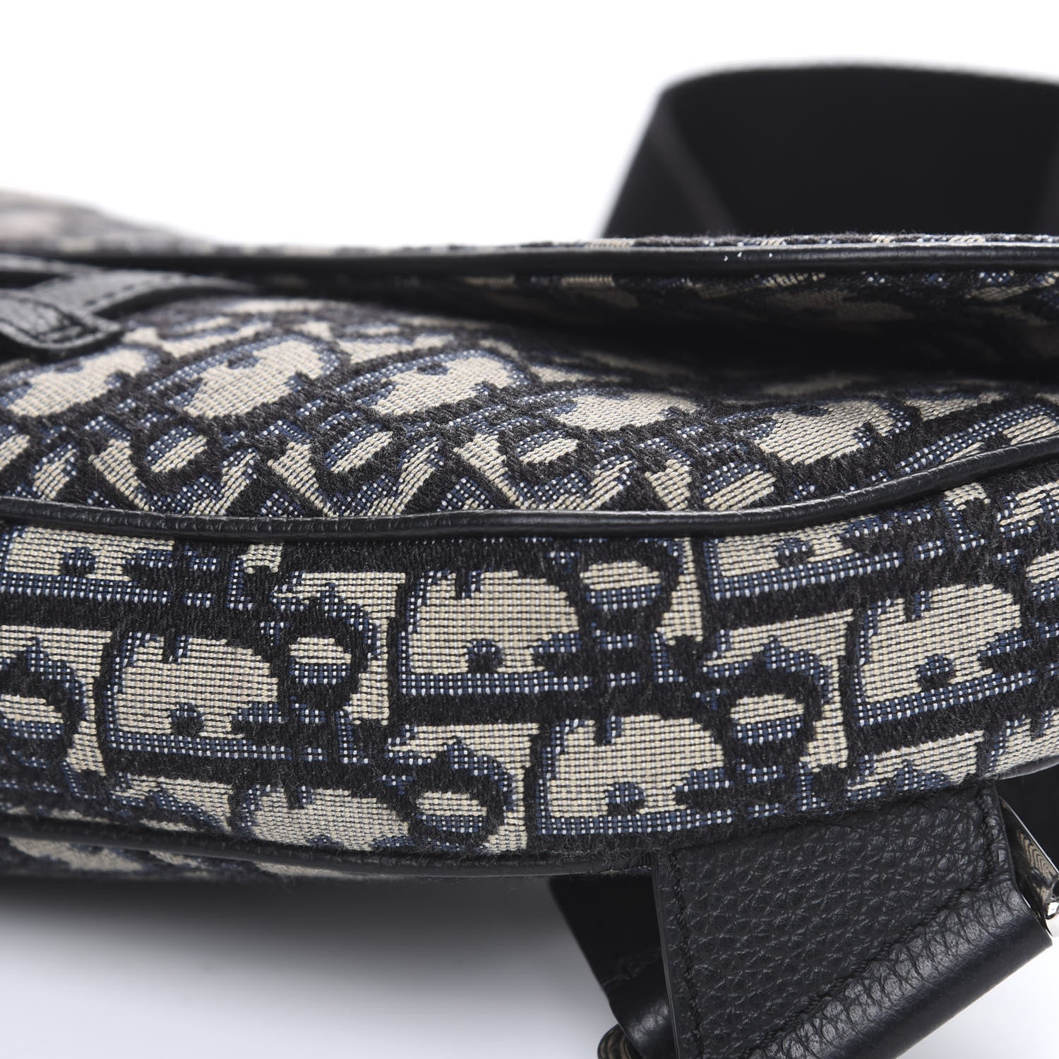 Christian Dior Oblique Mens Saddle Bag Black 8 of 9