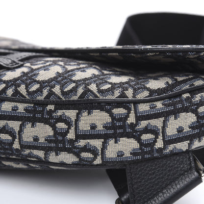 Christian Dior Oblique Mens Saddle Bag Black 8 of 9