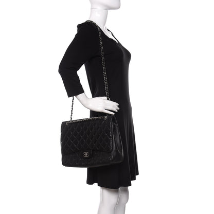Chanel Lambskin Quilted Maxi Single Flap Black 2 of 13
