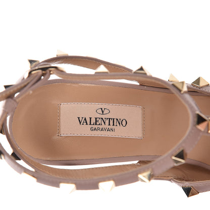 Valentino Garavani Patent Nappa Rockstud Ankle Strap 100mm Pumps 39.5 Rosso Valentino Poudre 5 of 8