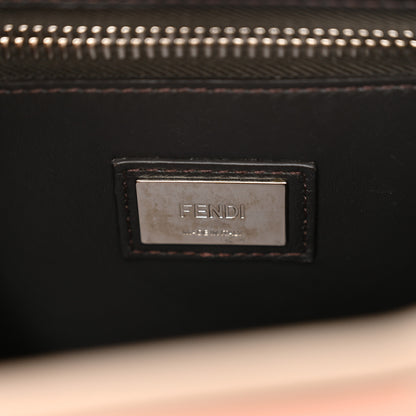 Fendi Vitello Seta Shiny Nappa Elaphe Medium Peekaboo Iconic Satchel Tortora Natural Ebano 7 of 12